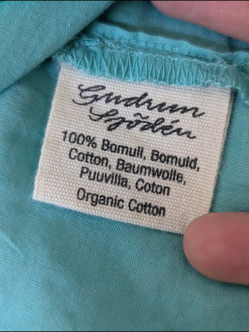 100% Cotton Gudrun Sjoden Tissu Tank Top Embroidered Gathered Jade M - Picture 5 of 8